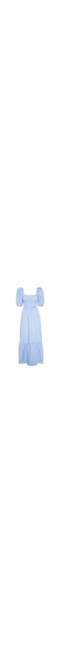 Vestido Midi Vichy - Azul