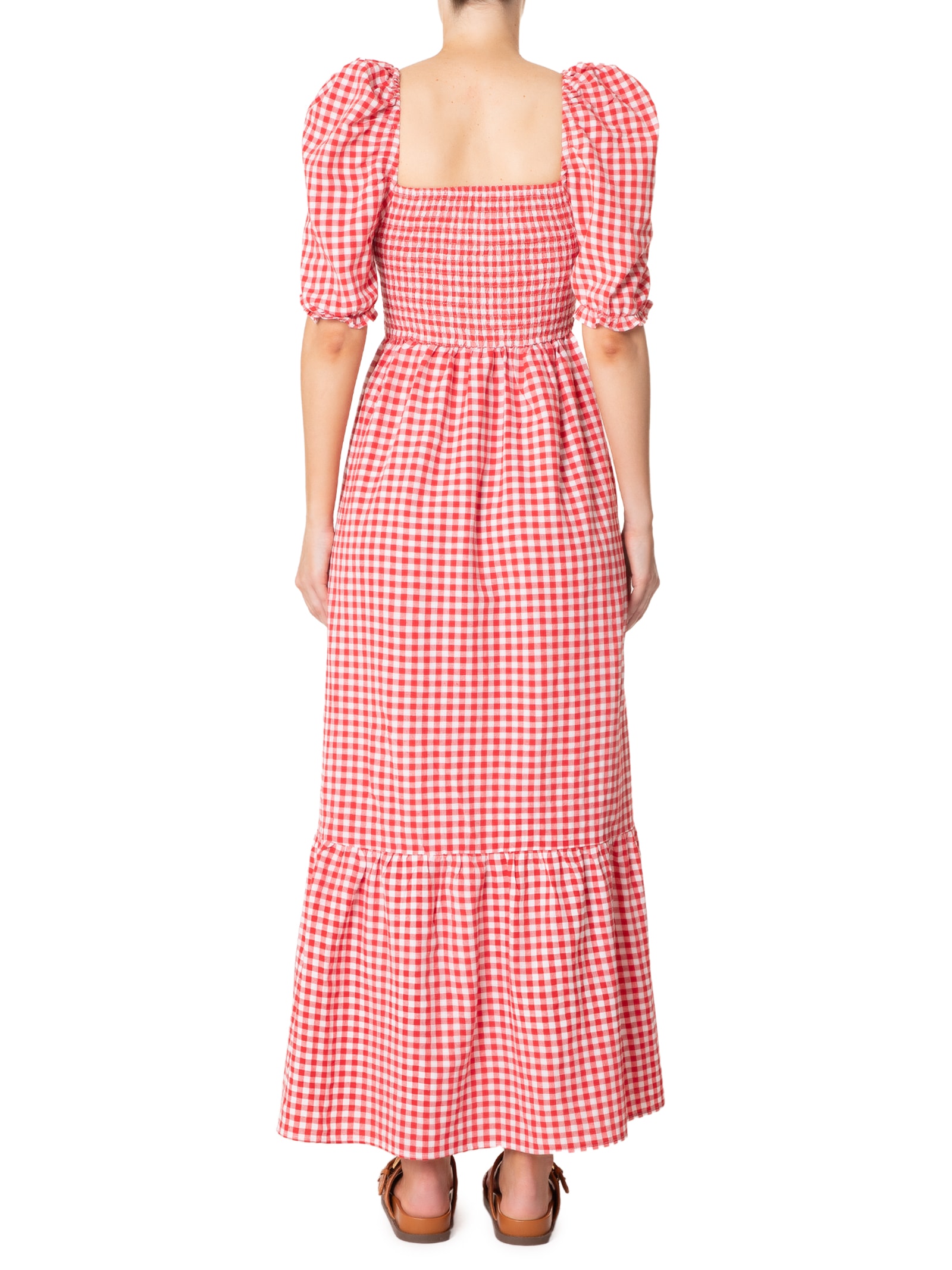 Vestido Midi Vichy - Basiq - Vermelho