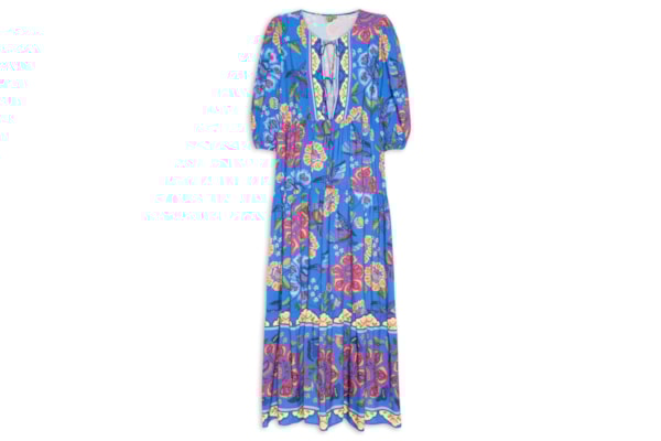 Vestido Midi Voo De Tucano - Azul