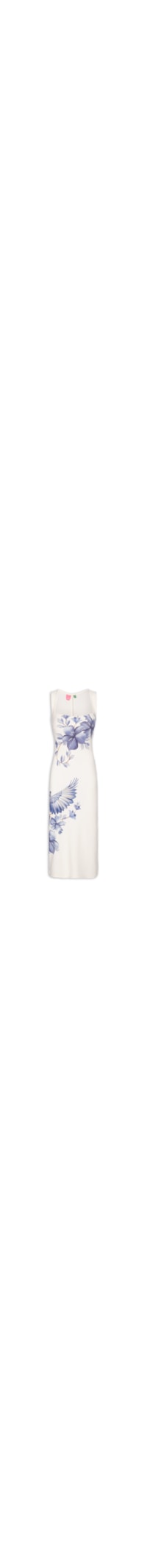 Vestido Midi Voo Em Flor - Branco