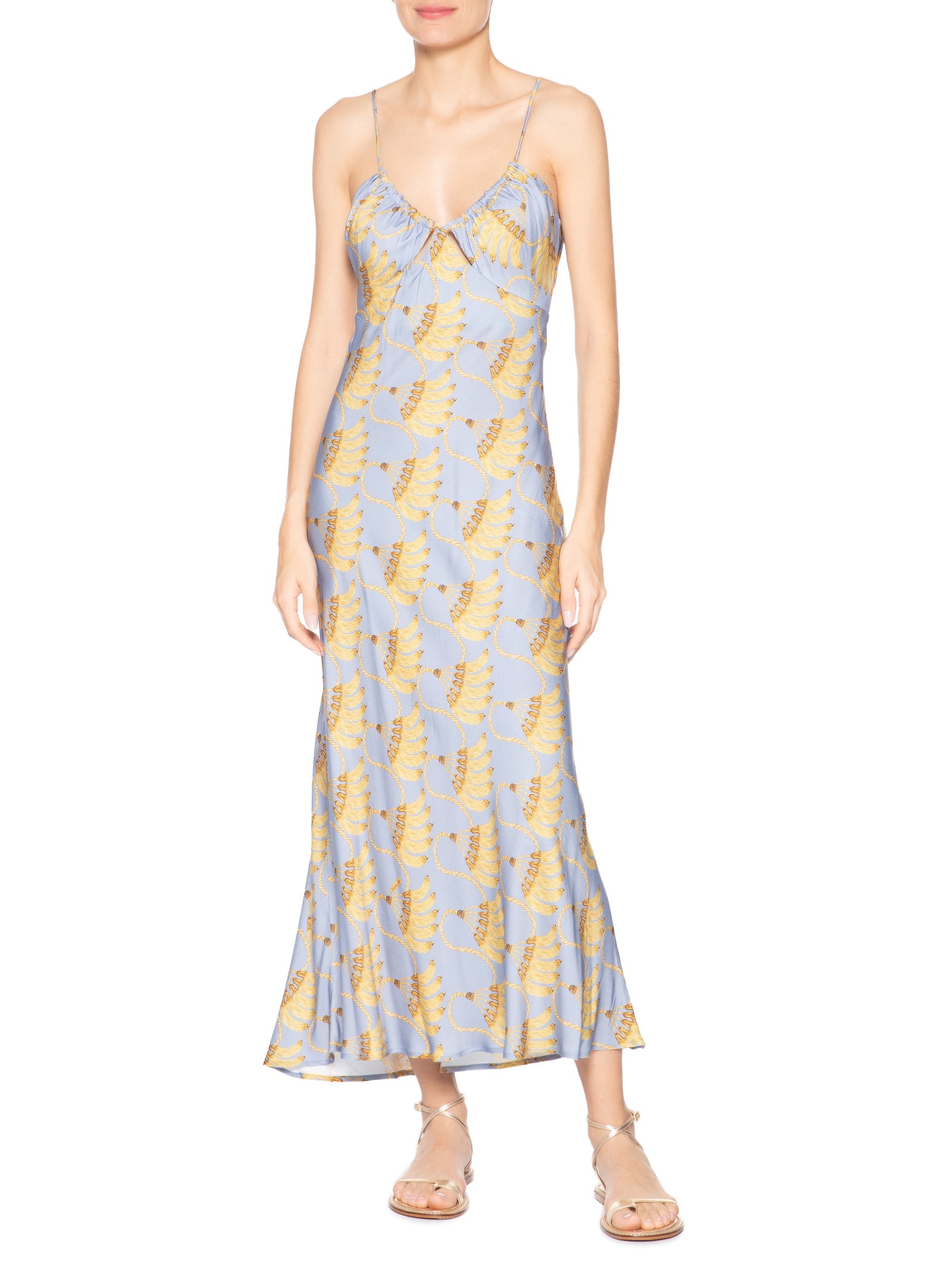 Vestido MidiBanana Tassel Azul Farm