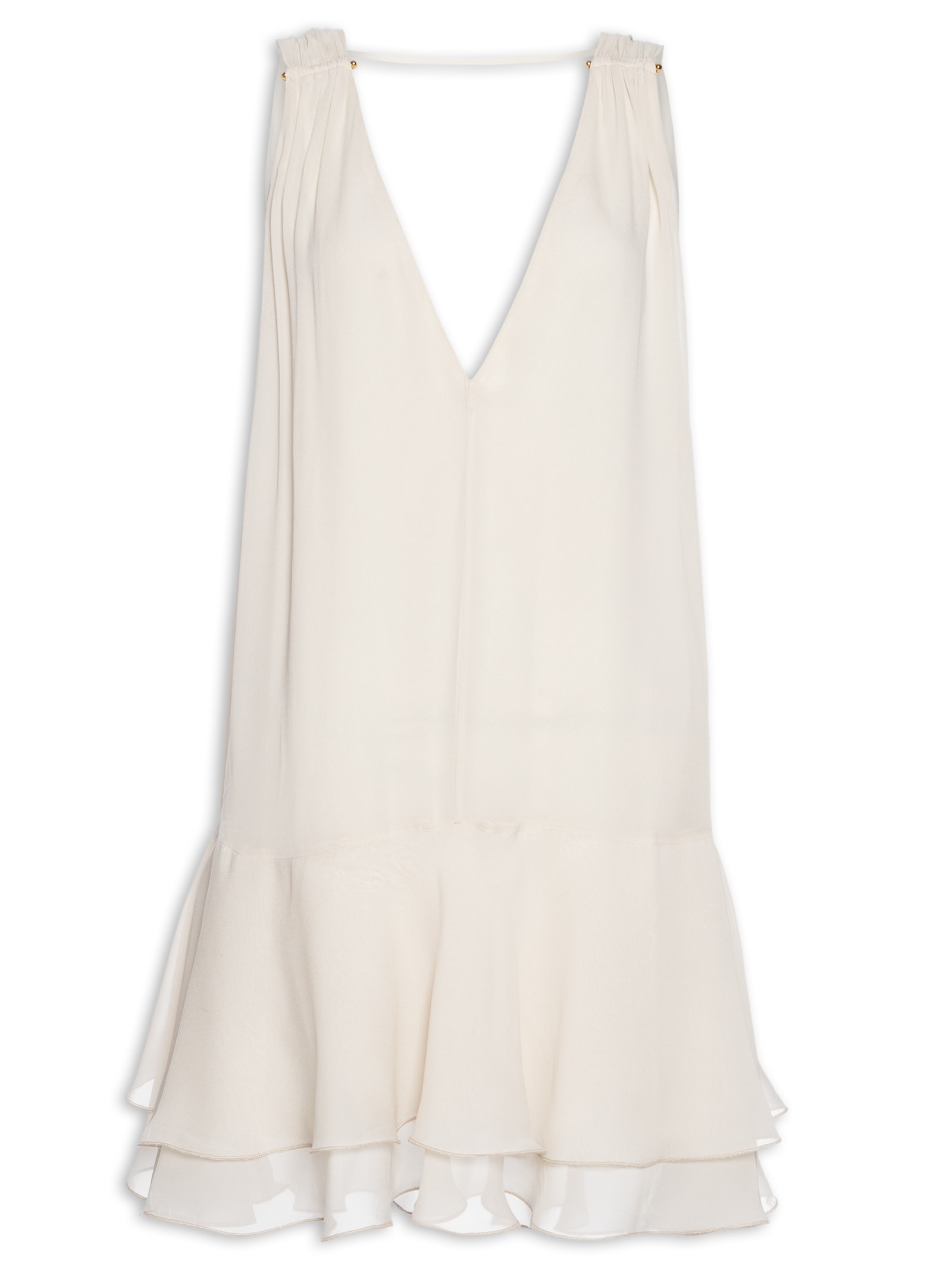 Vestido Mini Babados Birch - Bege by ANIMALE