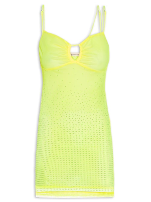 Vestido Mini De Alças - Amarelo