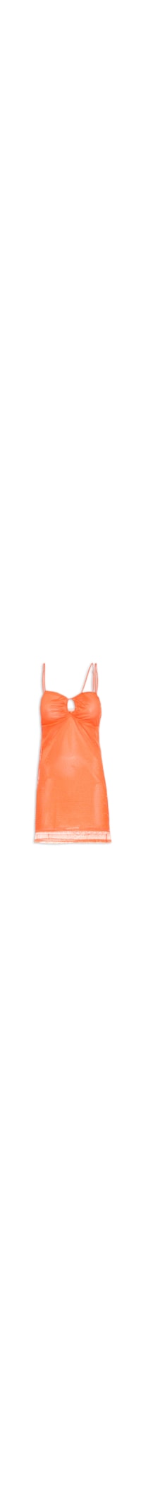 Vestido Mini De Alças - Laranja
