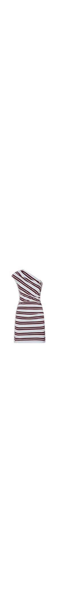 Vestido Mini Fio Tinto Um Ombro Só - Azul