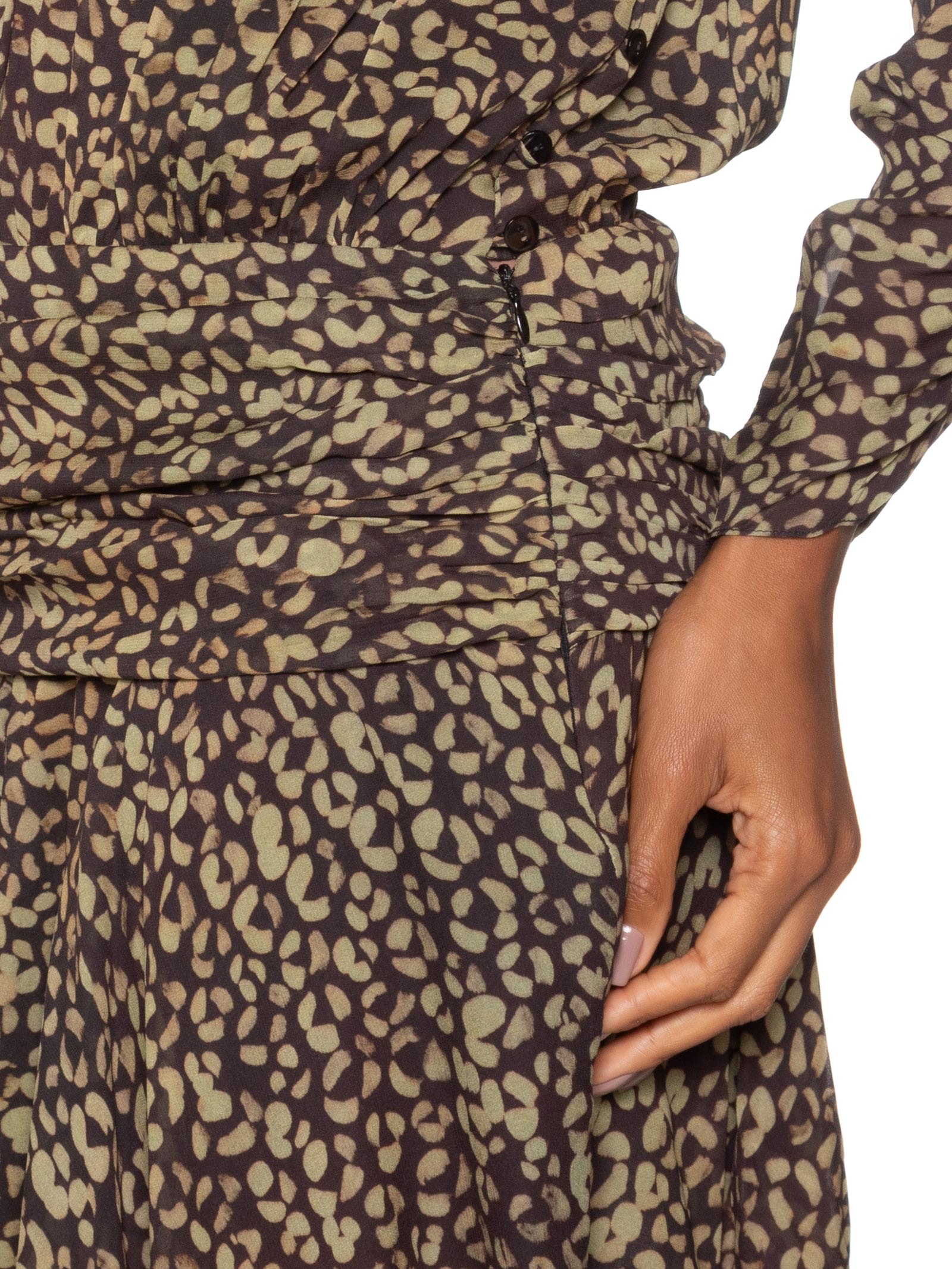 Vestido Mini Onça Tinta Verde Animale
