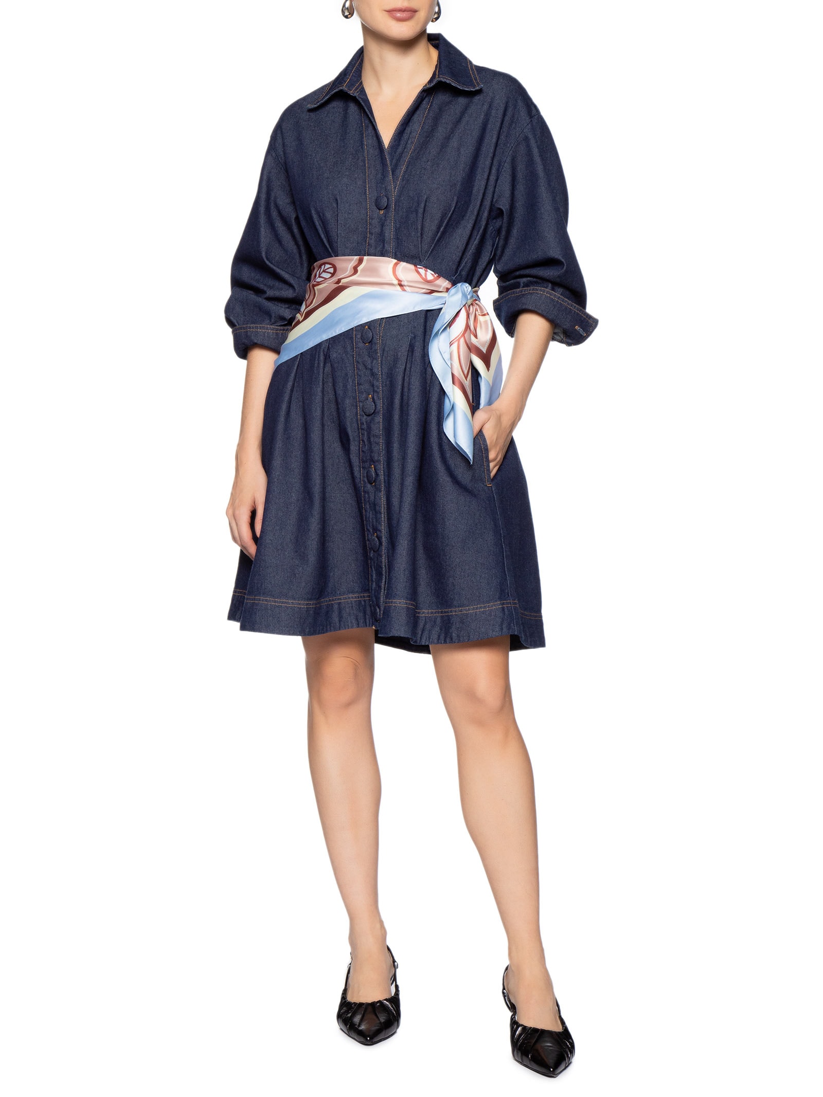 Vestido Mini Raquel Azul Le Lis