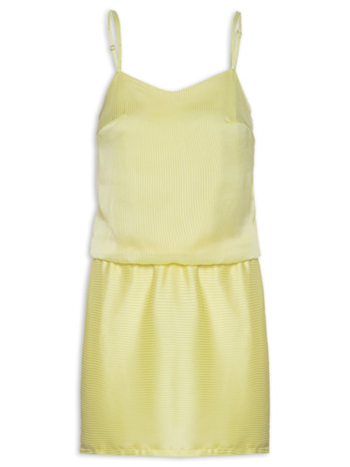 Vestido Mini Texturizado – Amarelo