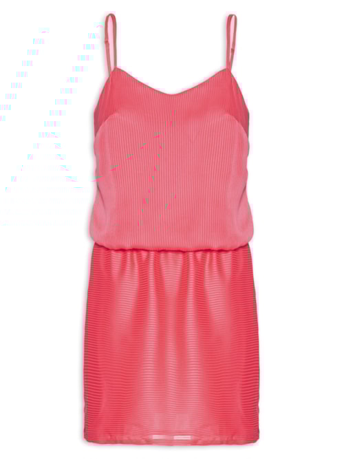 Vestido Mini Texturizado – Rosa