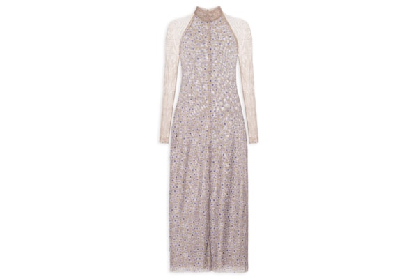 Vestido Mix Tule Liberty - Bege