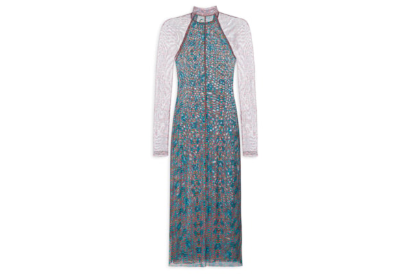 Vestido Mix Tule Tigre - Azul