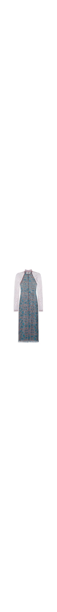 Vestido Mix Tule Tigre - Azul