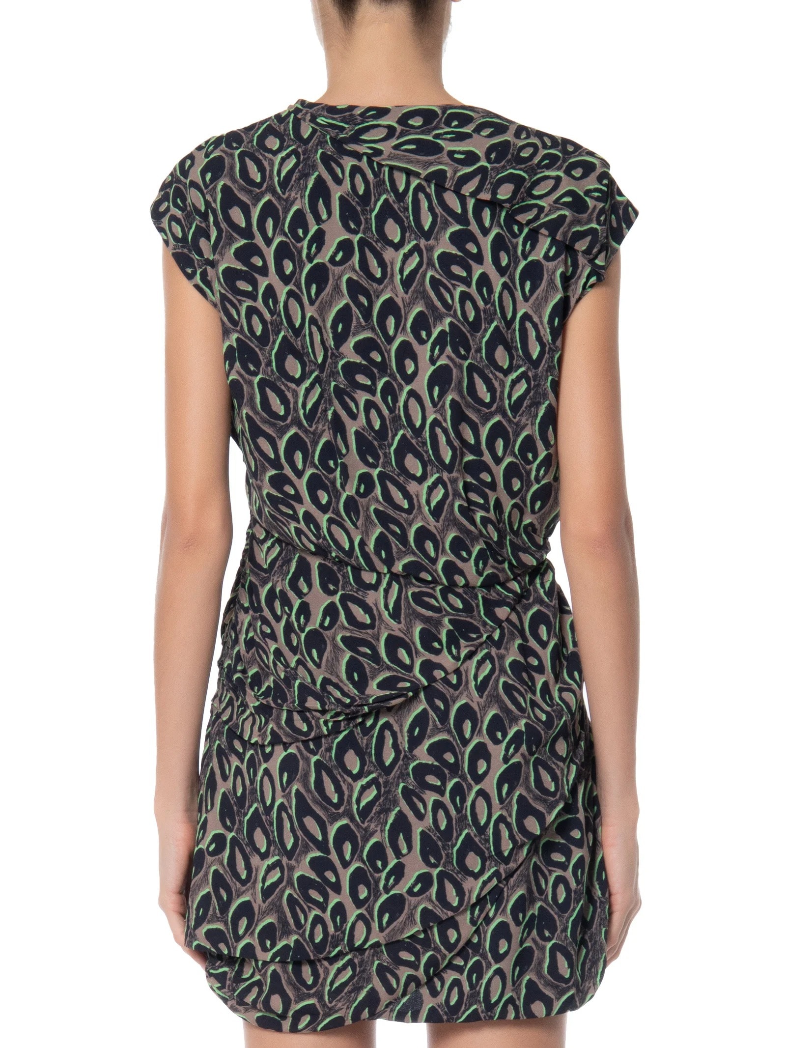 Vestido Moulage Onça Rupestre Preto Animale