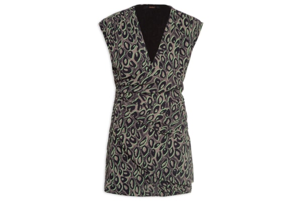 Vestido Moulage Onça Rupestre - Preto