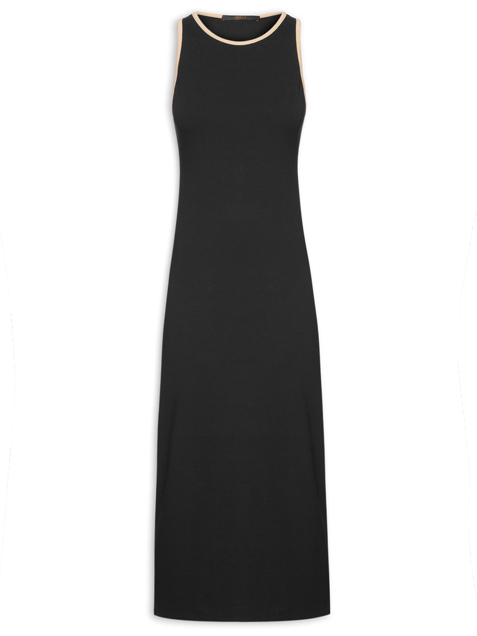 Vestido Nadador Bicolor Com Costas Vazadas Preto Animale