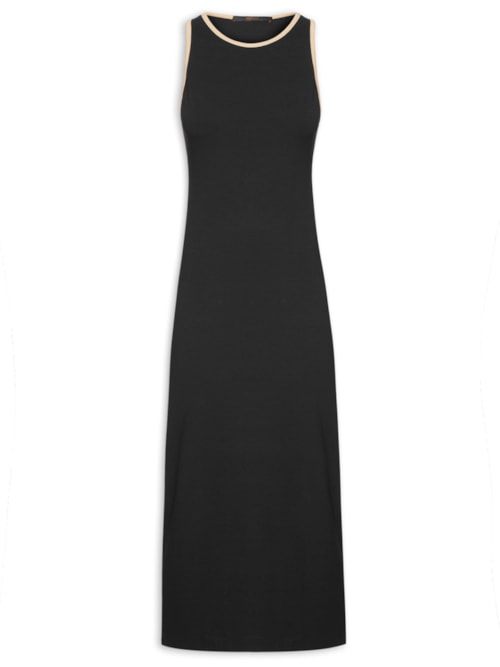 Vestido Nadador Bicolor – Preto