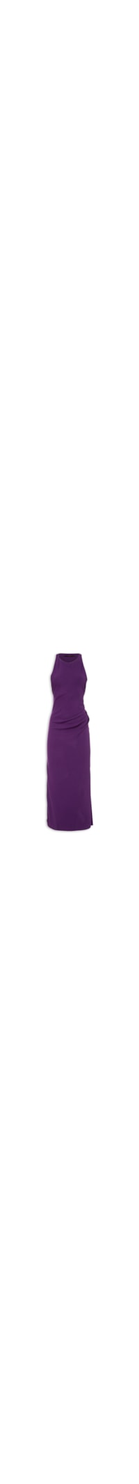 Vestido Nadador Midi Franzido Lateral - Roxo