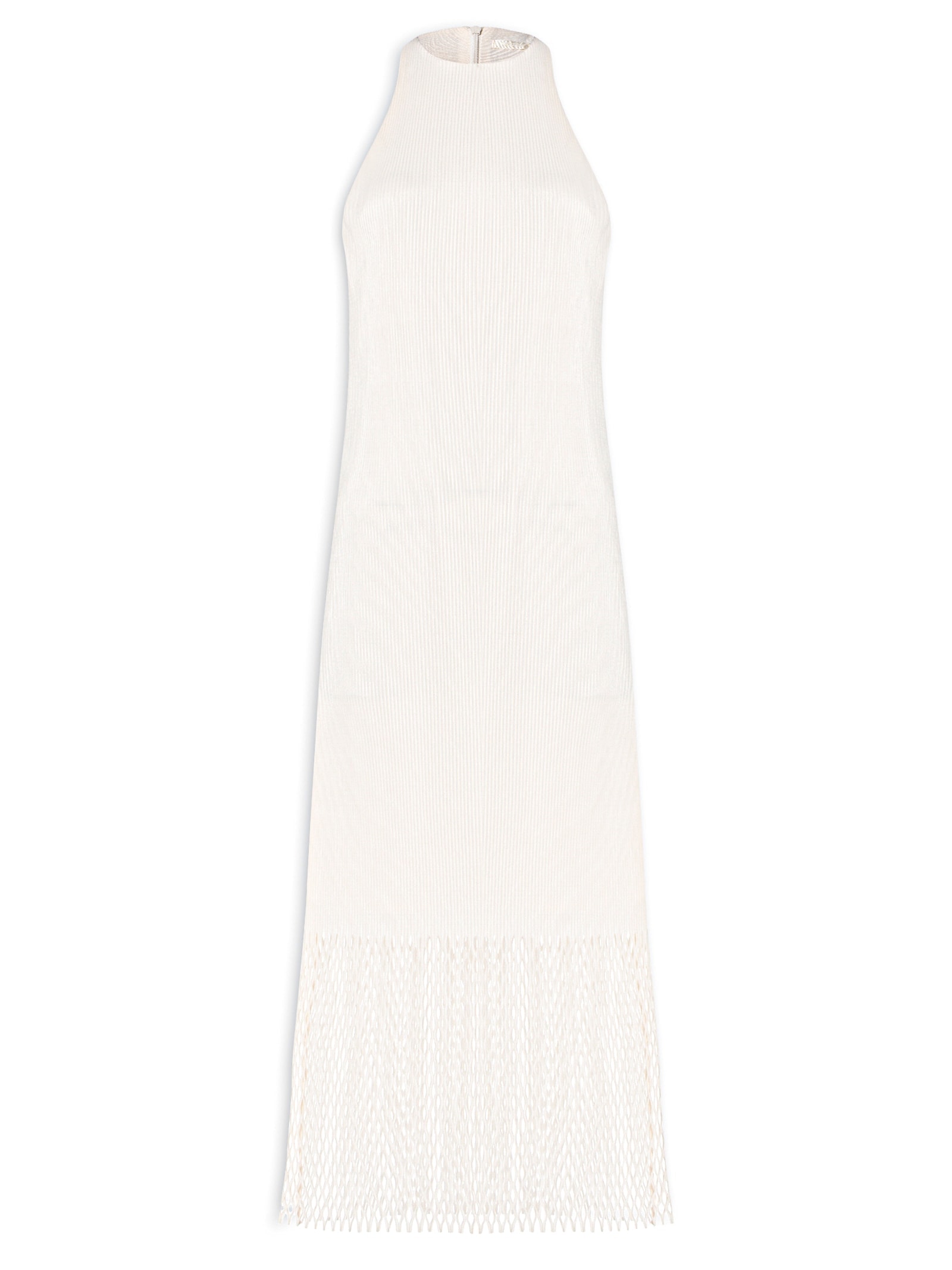 Vestido Nadador Plisse Bege Osklen