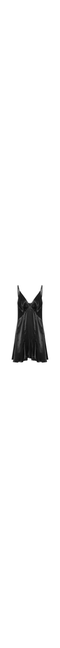 Vestido Nesgas Alcinhas - Preto