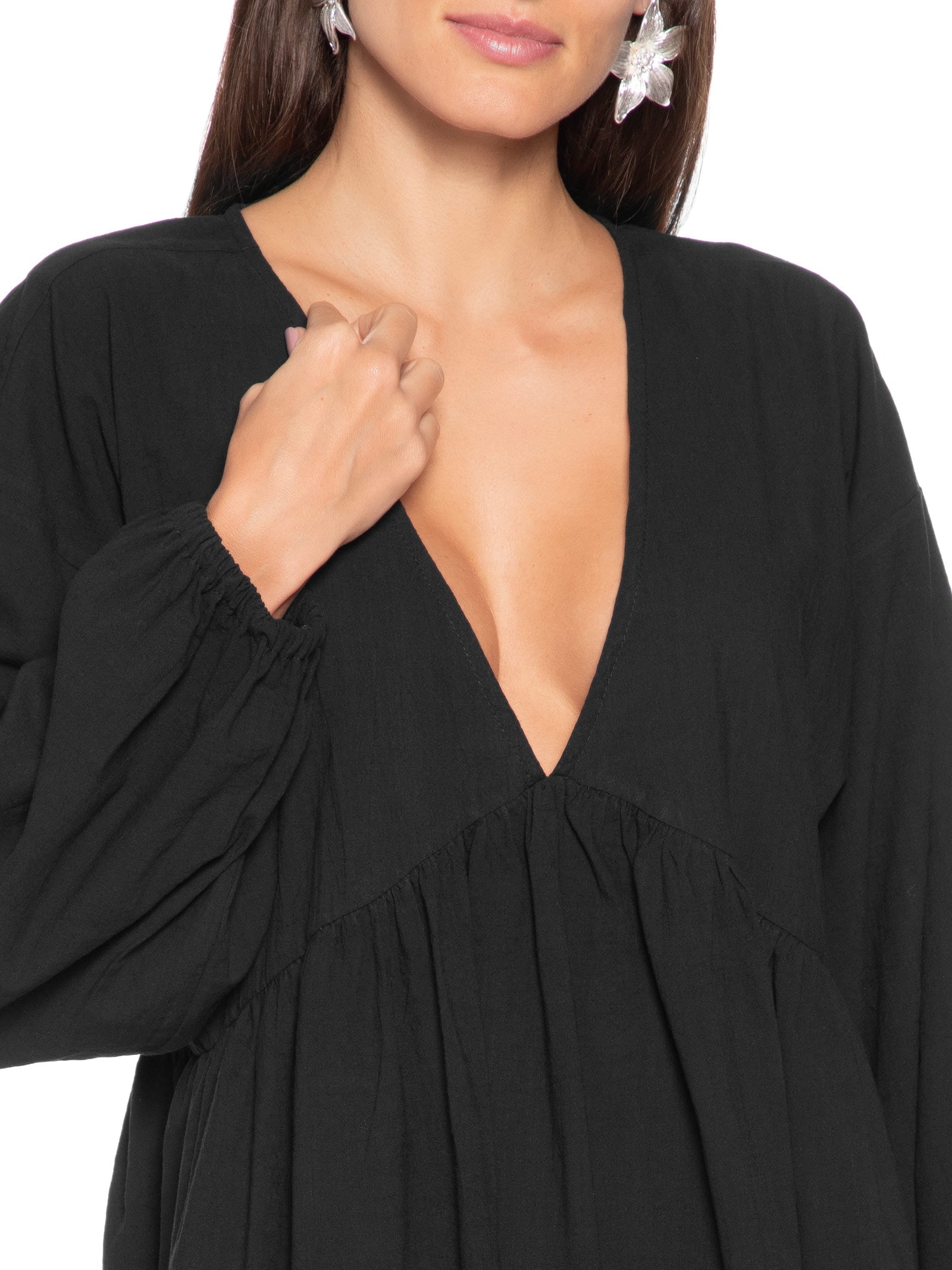 Vestido Nina Ipa Preto Panô