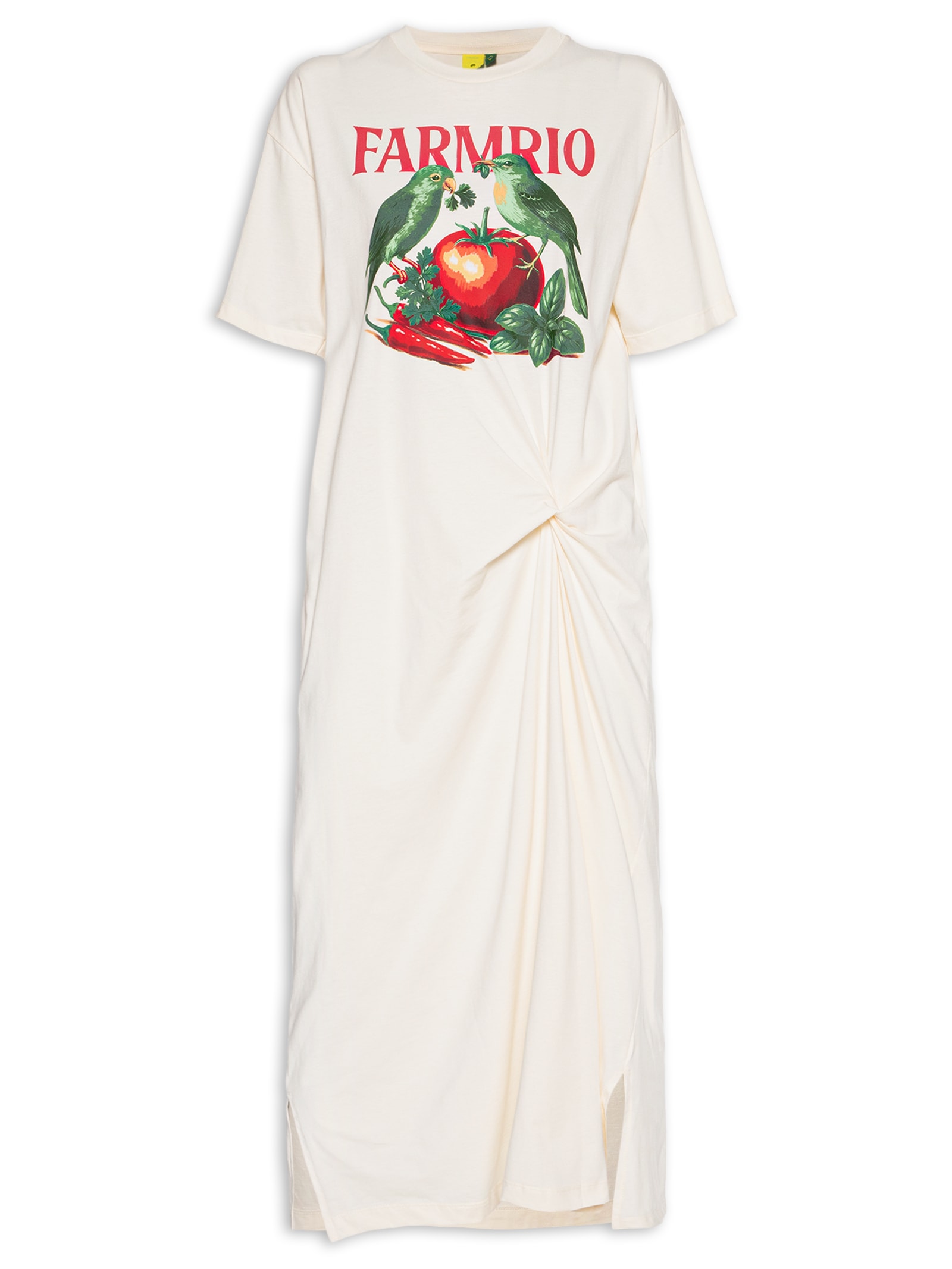 Vestido Nó Pássaros Tomate – Off White Farm