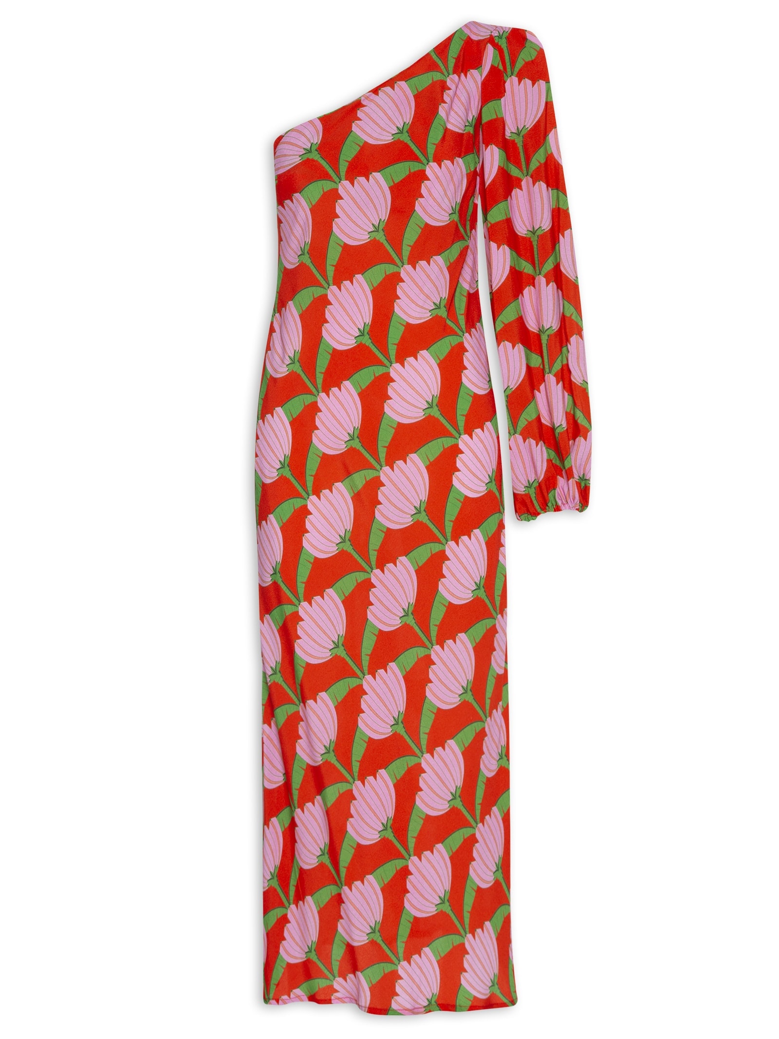 Vestido Ombro Só Banana Deco Vermelho Farm