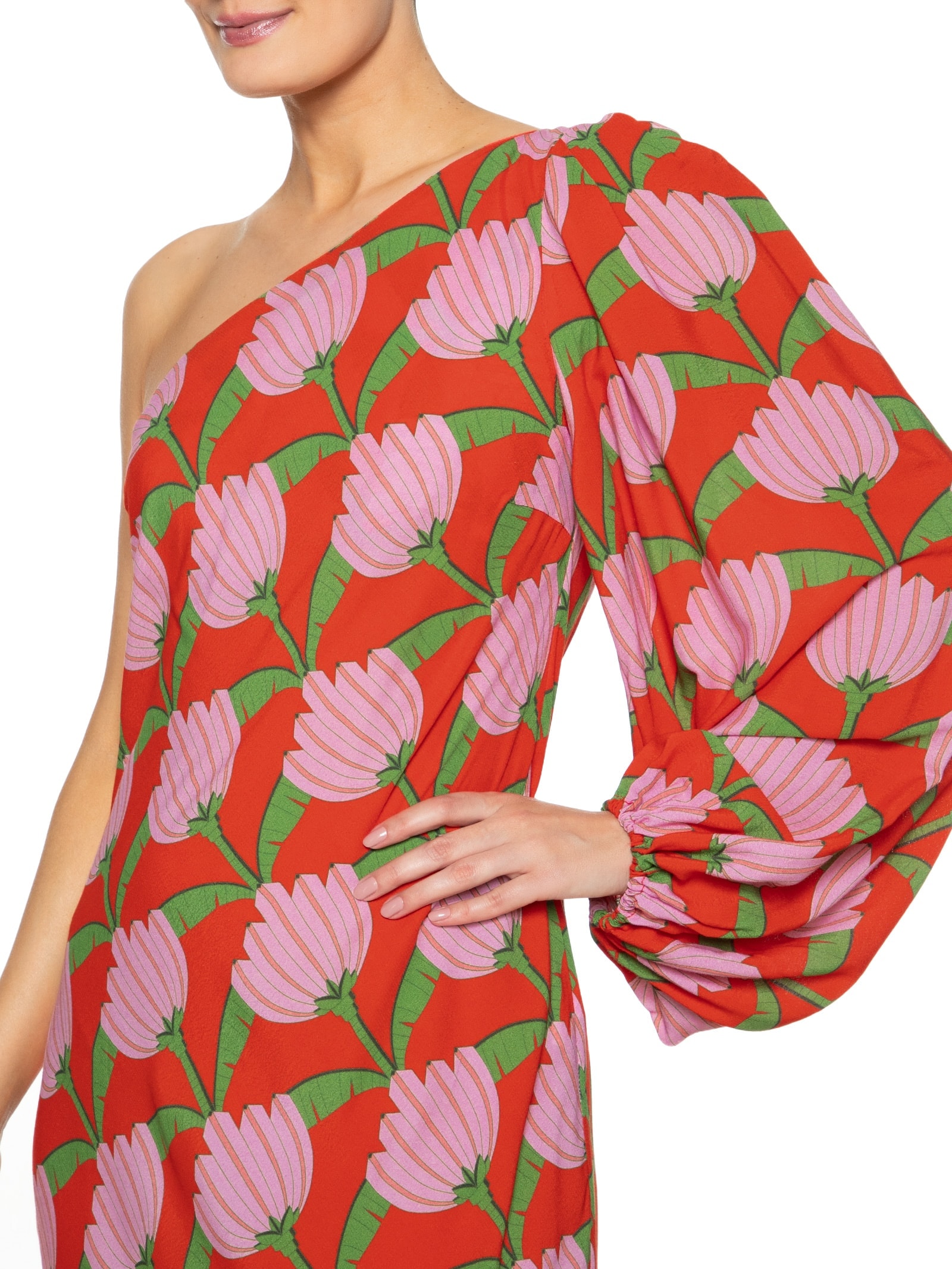 Vestido Ombro Só Banana Deco Vermelho Farm