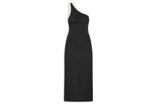 Vestido Ombro Só Bicolor - Preto