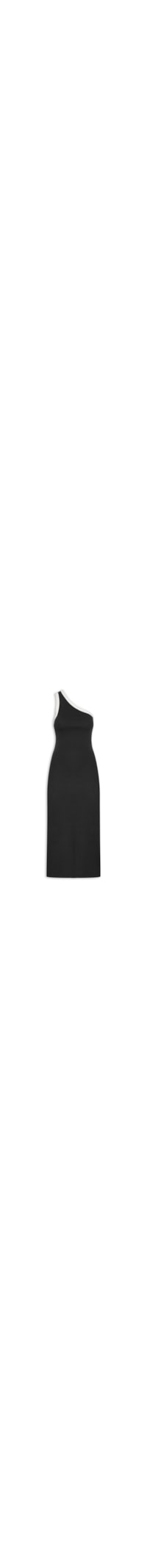 Vestido Ombro Só Bicolor - Preto