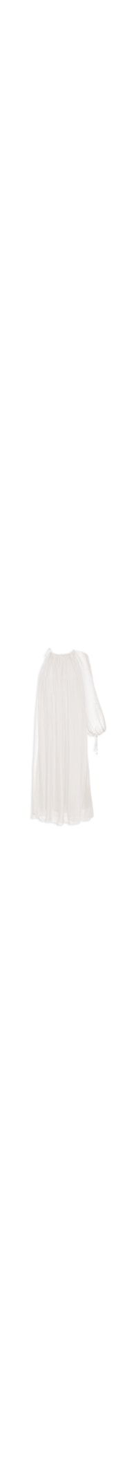 Vestido Ombro Só Com Manga Bufante - Off White