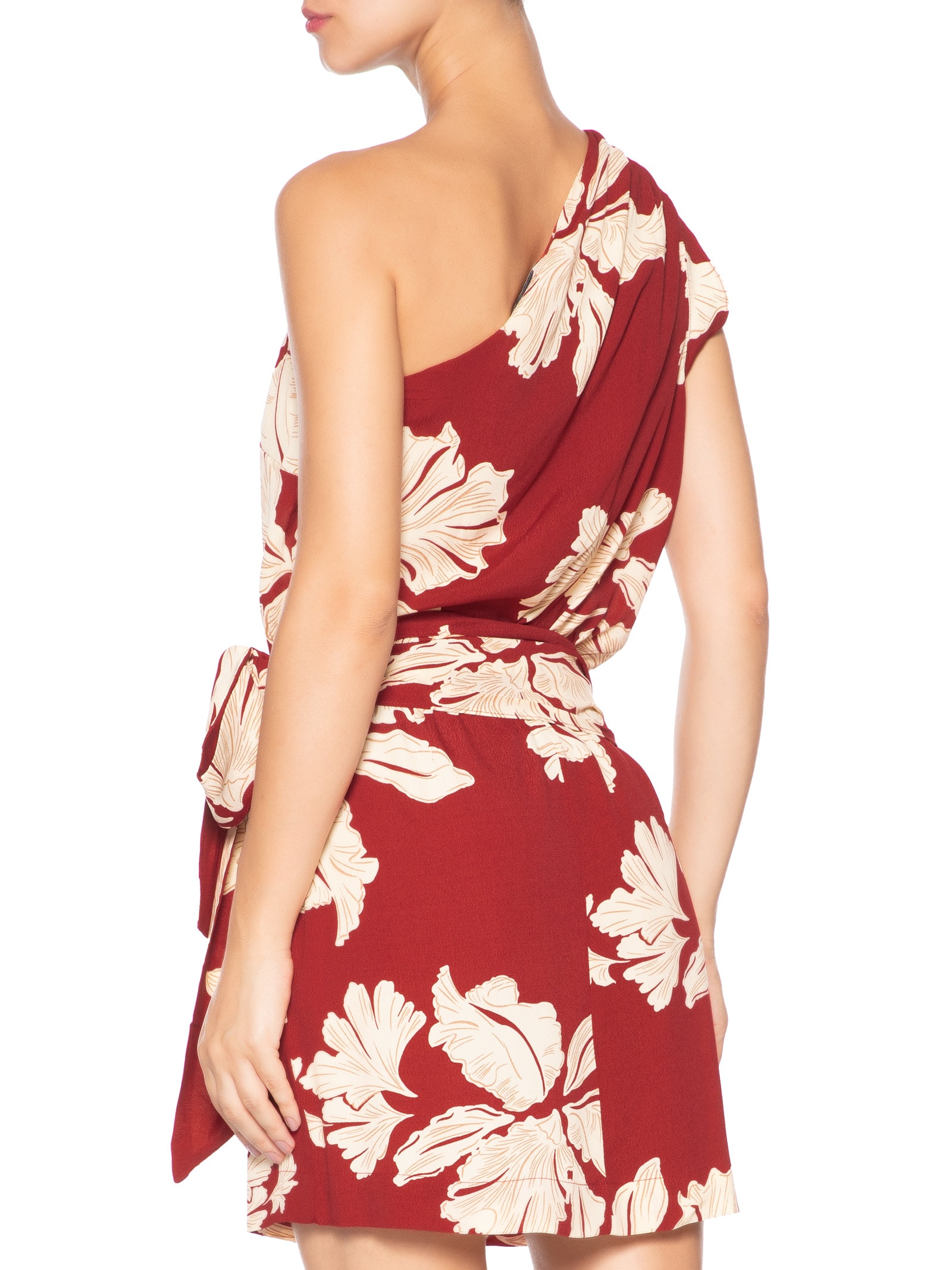 Vestido Ombro Só Estampa Pétala Vermelho Dress To