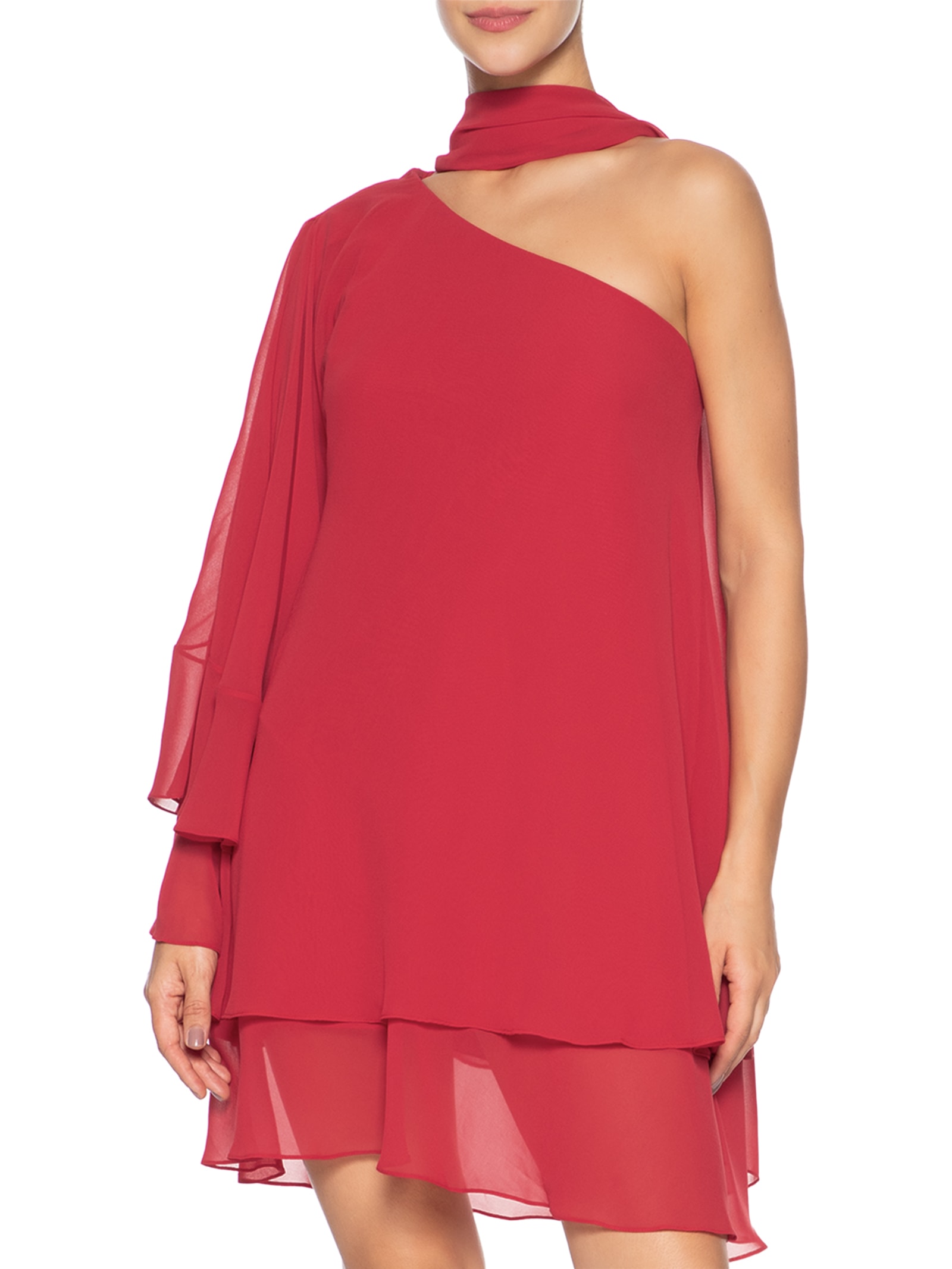 Vestido Ombro Só Faixa Vermelho Dress To