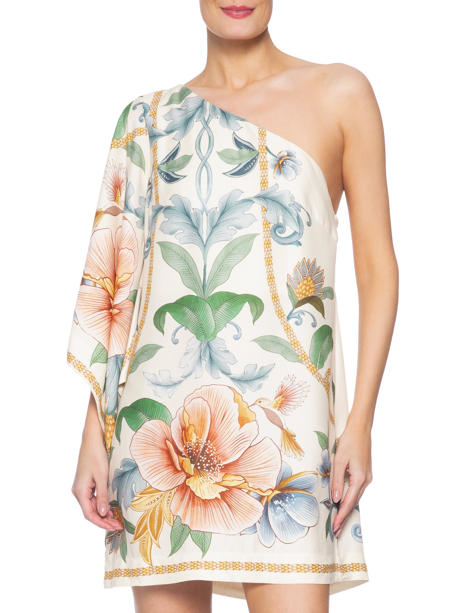Vestido Ombro Só Jardim Real – Bege Farm