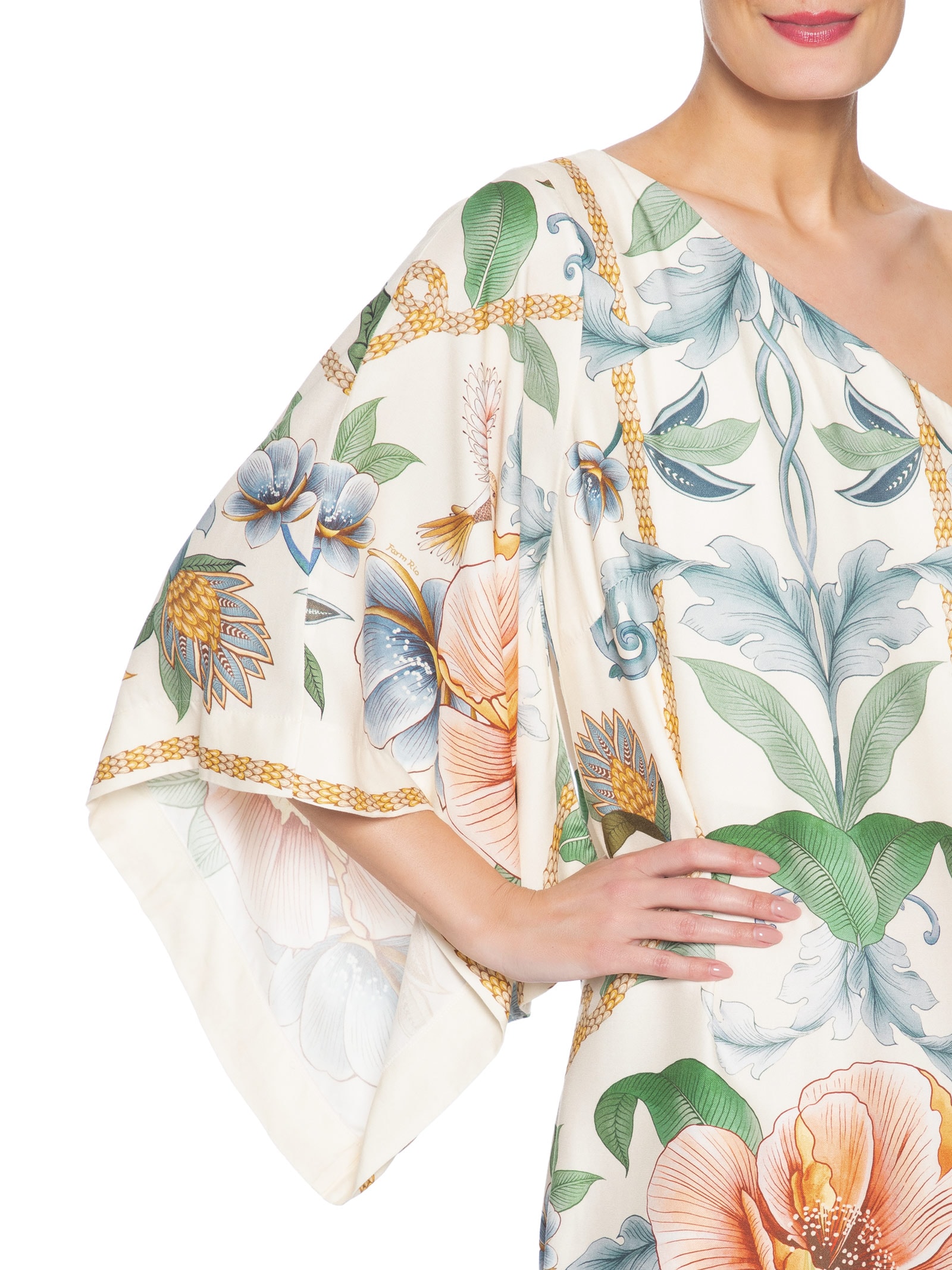Vestido Ombro Só Jardim Real – Bege Farm