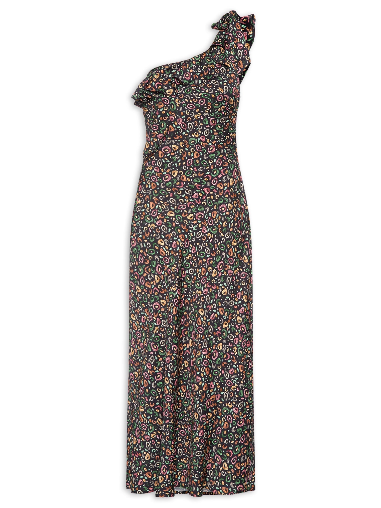 Vestido Ombro Só Onça Borogodó Preto Farm