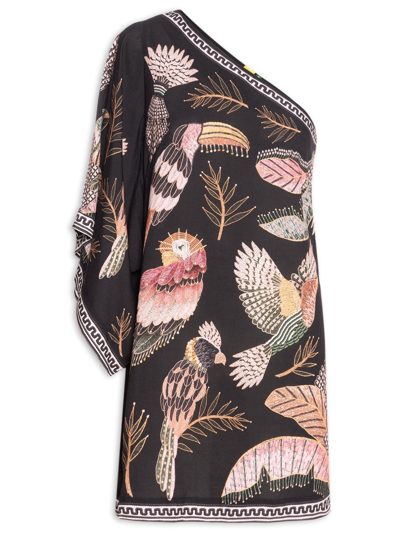 Vestido Ombro Só Recanto Dos Pássaros Preto Farm