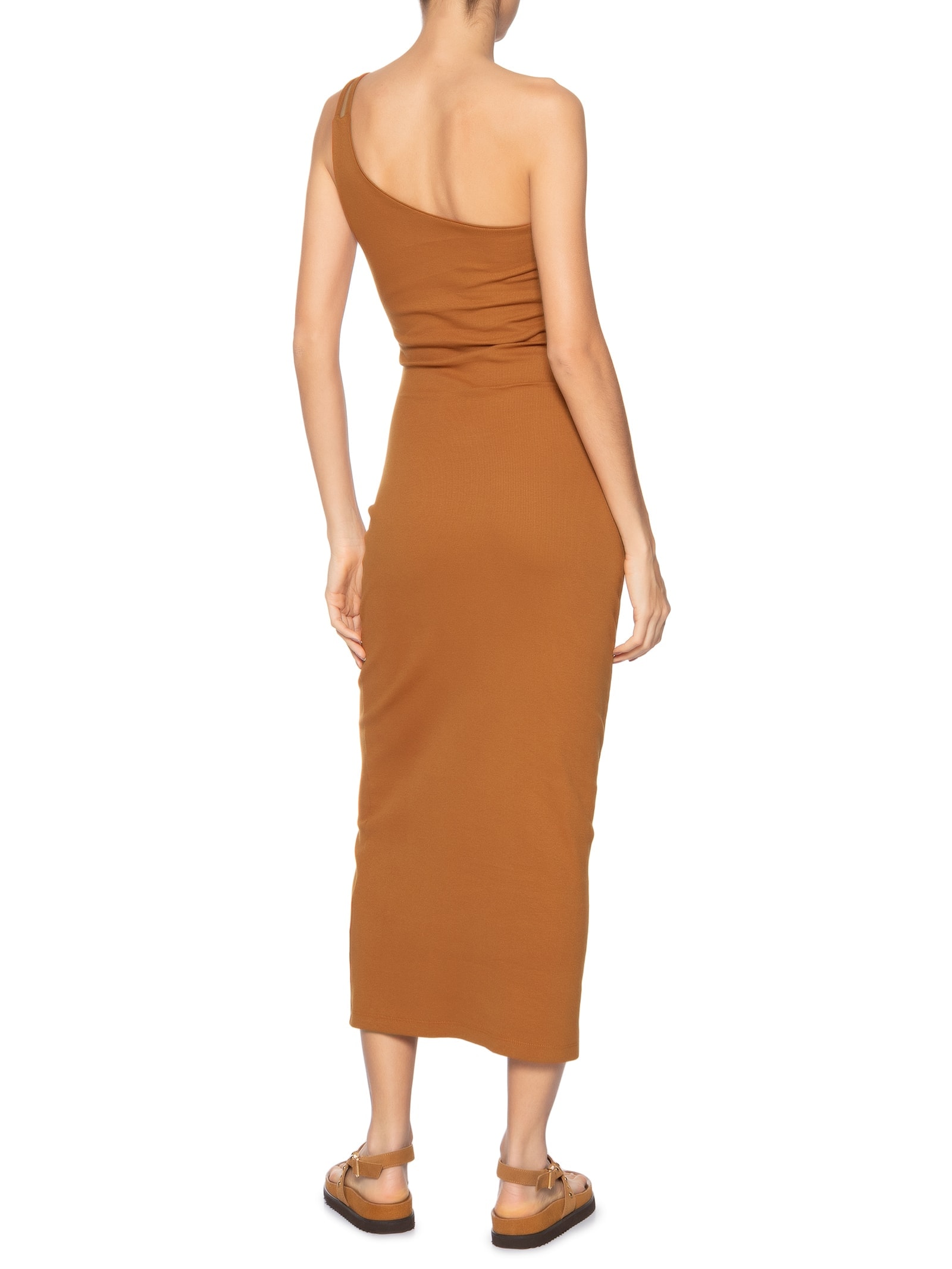 Vestido Ombro Só Rolote Marrom Farm