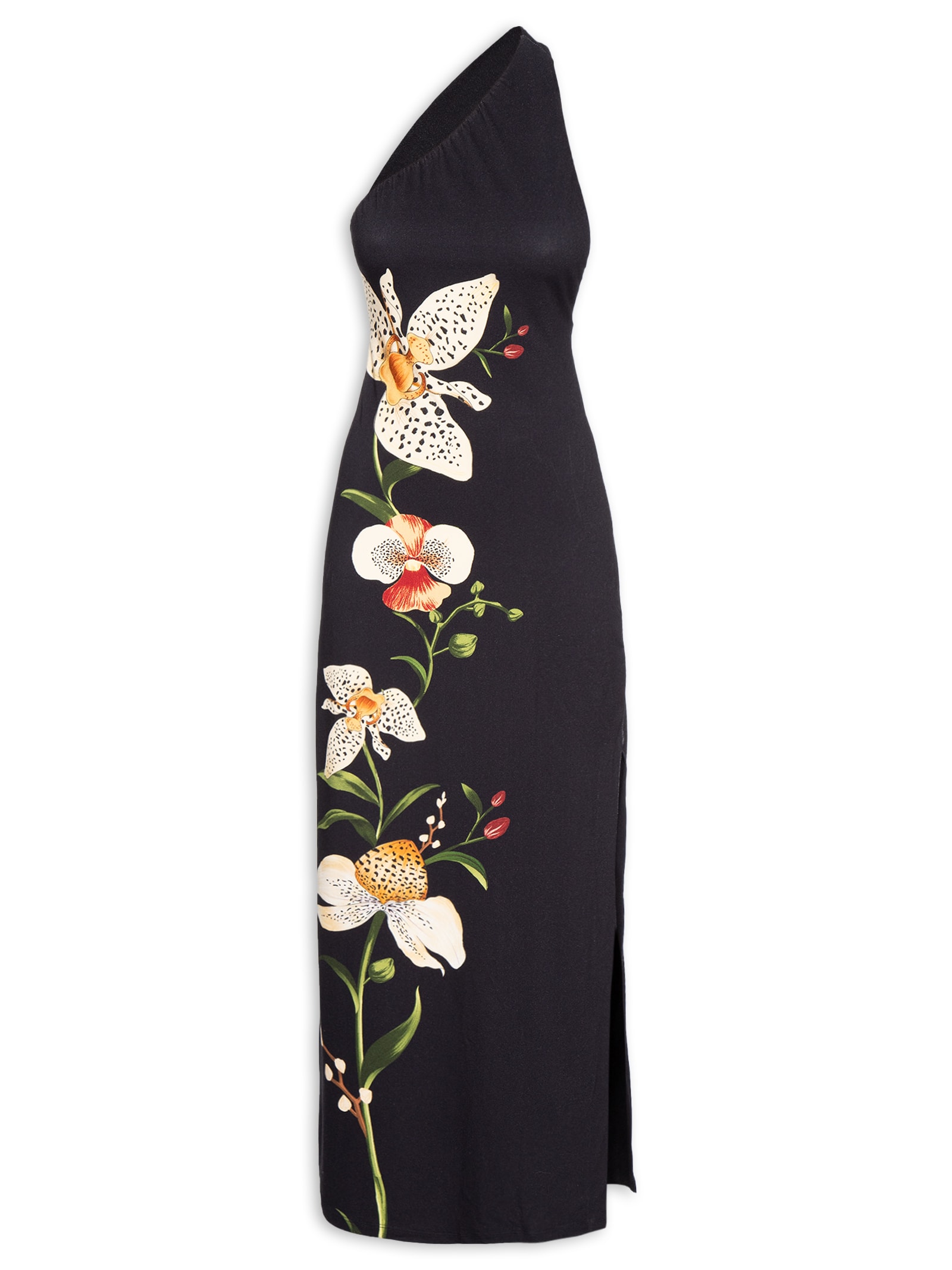 Vestido Ombro So Selva De Flor Preto Farm