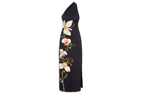 Vestido Ombro So Selva De Flor - Preto