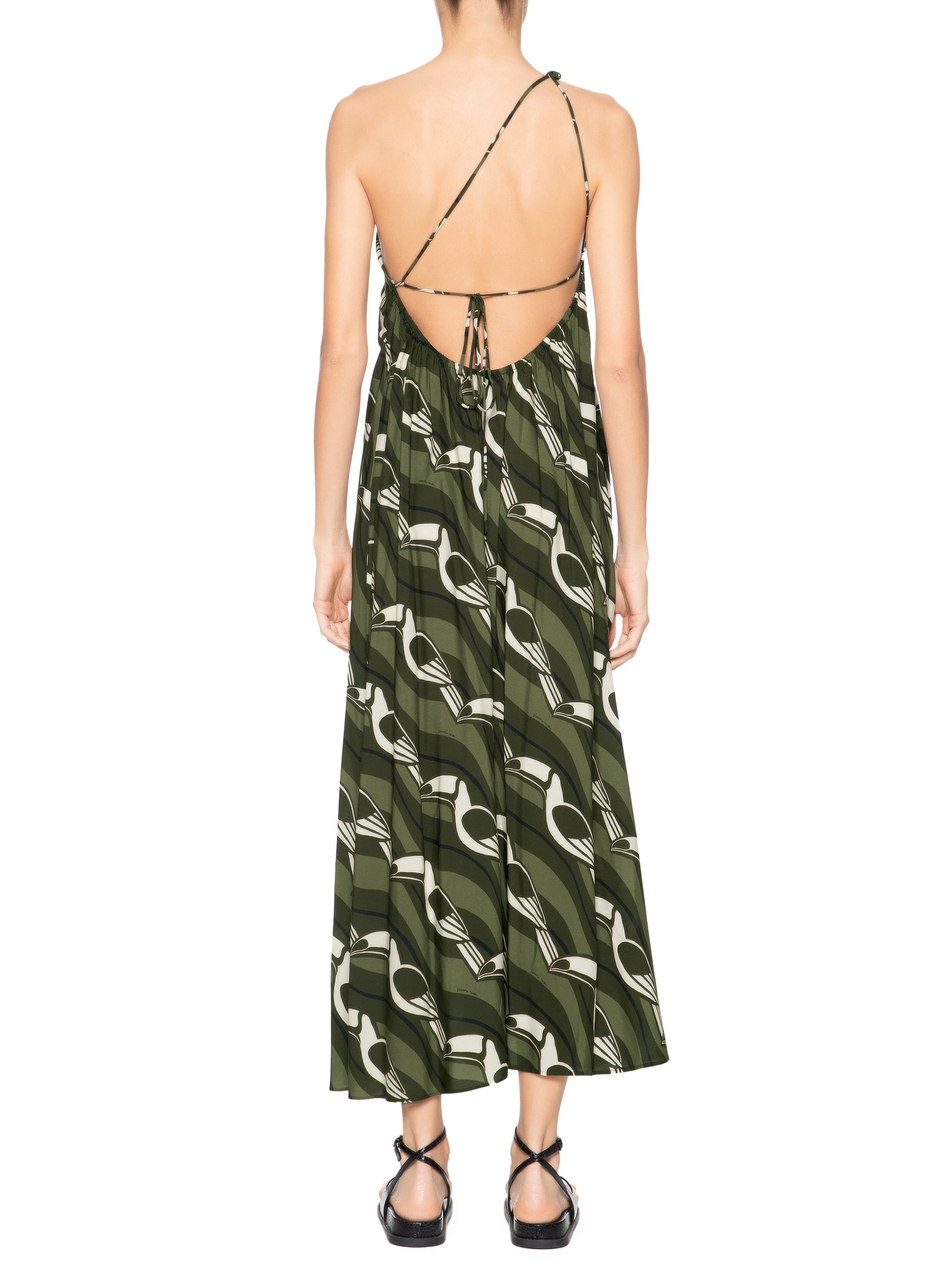 Vestido Ombro Só Tucano Gráfico Verde Farm