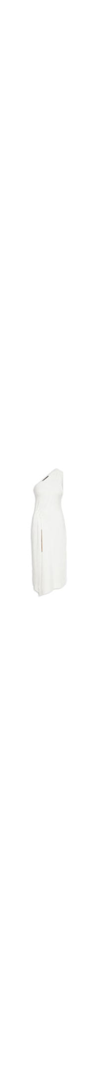 Vestido Ombro Único Franzido - Branco