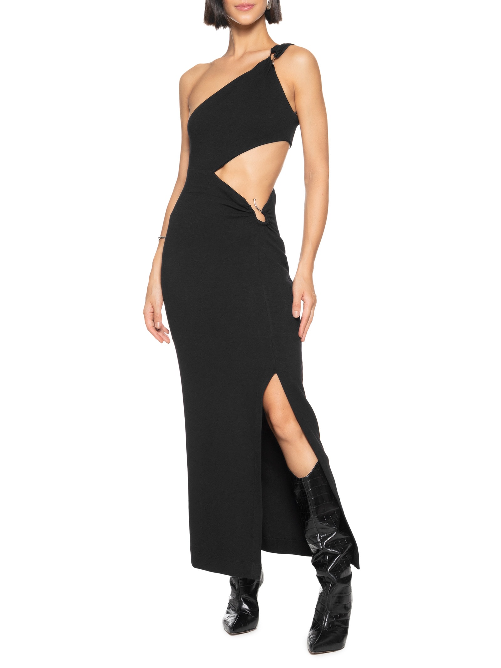 Colcci Vestido Ombro único Preto1