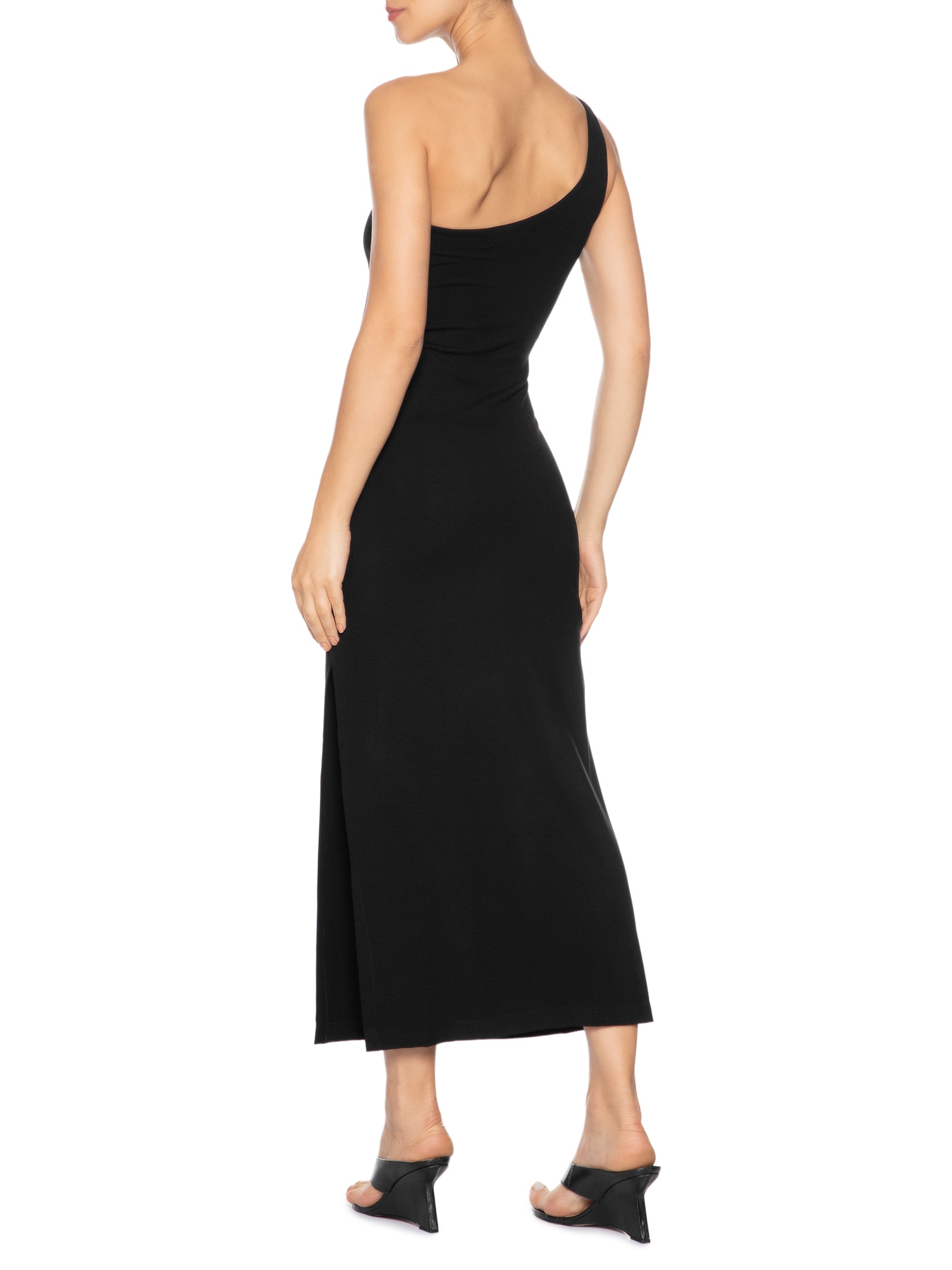 Vestido Ombro Único Stella Preto Animale