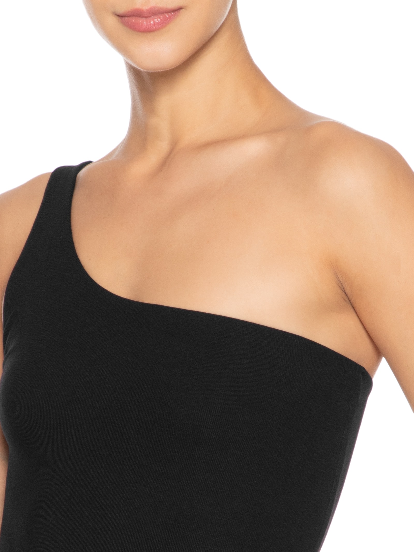 Vestido Ombro Único Stella Preto Animale