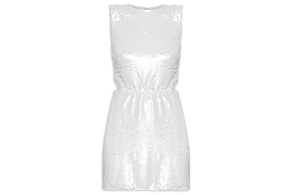Vestido Paetê - Branco