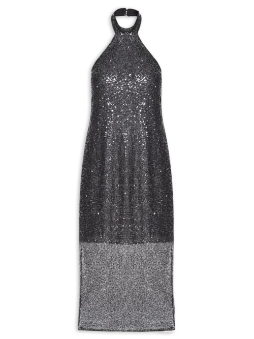 Vestido Paetê – Preto