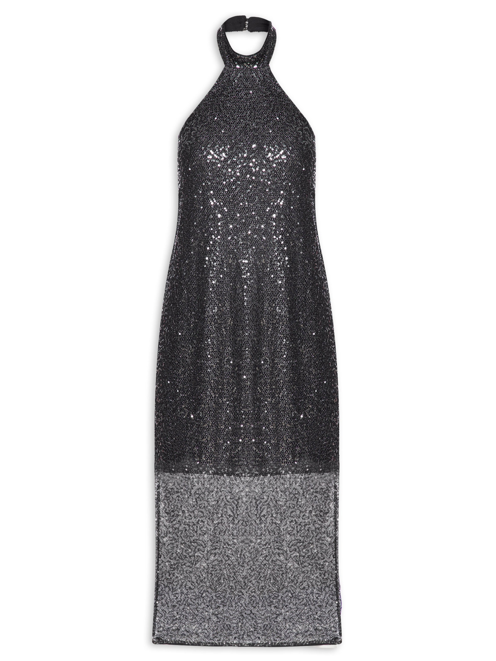 Vestido Paetê Preto Colcci