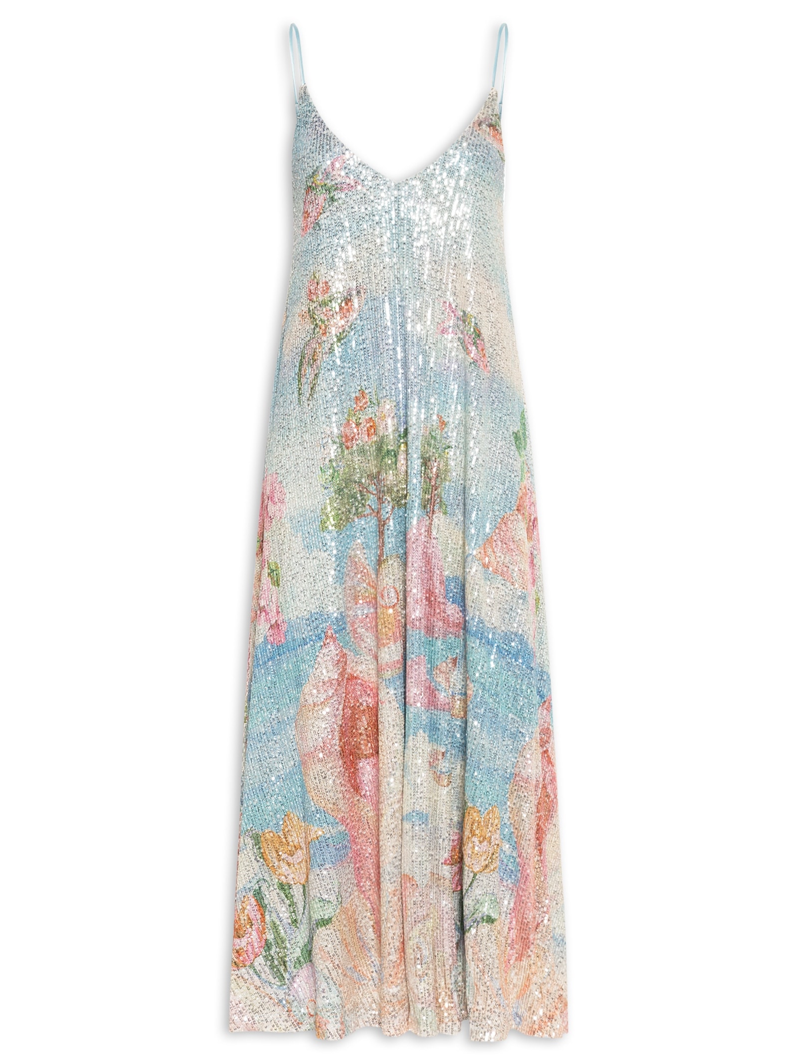 Vestido Paetê Vênus Import Azul Farm