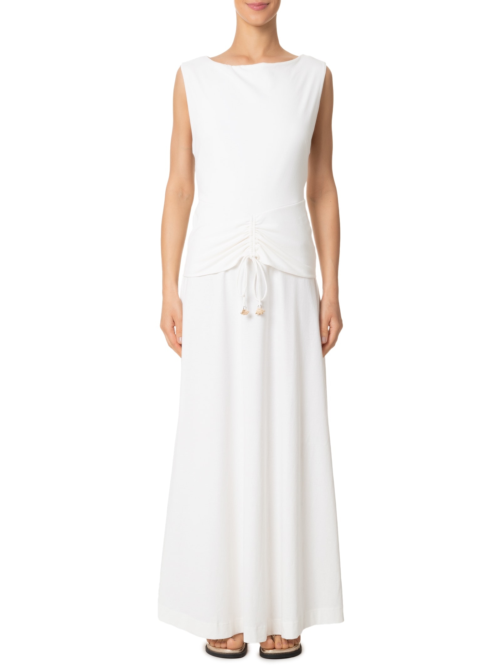 Vestido Pala Franzida Branco Dress To