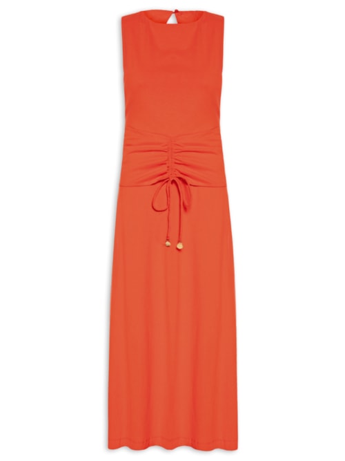 Vestido Pala Franzida – Vermelho